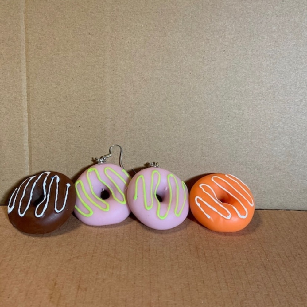 Squishy donut earrings